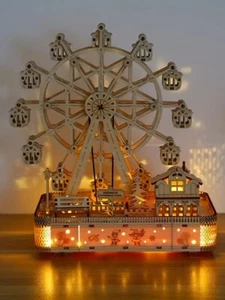 Ruota panoramica 3D puzzle in legno modello fai da te model kit regalo artigianale decorazione casa - Foto 1 di 7
