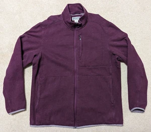 Duluth Trading Mens Jacket Coat Fleece Burgundy Full Zip Size Large - Bild 1 von 3