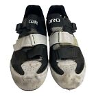 💜 BLACK WHITE Giro Apeckx Mens Cycling Shoes size EUR 43 or USA 9.5 USED - N3