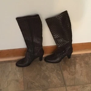 Women?s boots, brown leather, made in italy - Picture 1 of 8