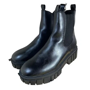 Madden NYC Chunky Lug Boots Women's Size 10 Black Comfort Insoles Durable New - Picture 1 of 13