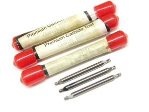 3 PCS. 5/64" Solid Carbide 4 Flute Center Cut End Mills PREMIUM CARBIDE  300564 - Picture 1 of 7