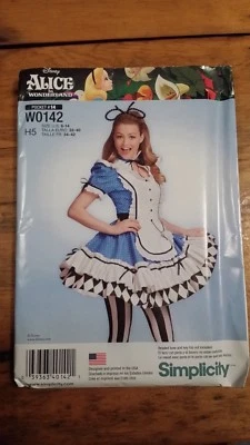 SIMPLICITY ALICE IN WONDERLAND PATTERN W0142 SIZE 6-14 UNCUT FREE SHIPPING   - Image 1 of 2