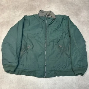 L.L Bean Bomber Jacket Mens 2XL Vintage Full Zip Fleece Lined Coat, Green - Picture 1 of 10