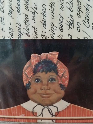 JANE ROE 1984 LADY FACE TOWEL RACK PAINTING PATTERN  - Image 1 of 3