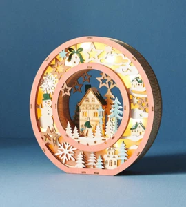 Anthropologie Monogramm Wunderland Leuchtszene Weihnachten Buchstabe "O" NEU - Bild 1 von 4