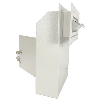 Plugsharge Door Drop Box, Mail Slots, Through the Door  Locking Mailbox, Gray - Image 1 of 4