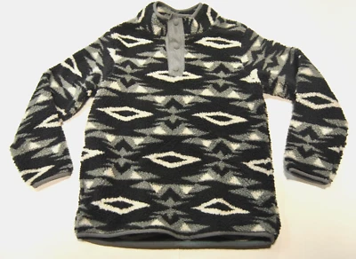 Пуловер на пуговицах OSHKOSH B'GOSH детский размер 8 оттенков серого и белого ацтекского стиля - Изображение 1 из 4