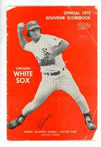1975 Chicago White Sox offizielles Souvenir-Scorebook signiert Pete Varney Sarasota - Bild 1 von 2