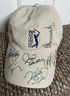 美巡赛亲笔签名帽子(7 个正品签名) — 第 1/4 张图片