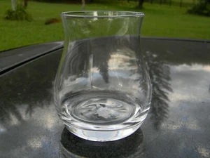 GLENCAIRN KRISTALL AHORNBLATT RUND TULPE GLAS MATTIERT SCHRIFTZUG 4" HOCH - Bild 1 von 3
