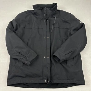 Victorinox Mantel Herren Extra Large schwarz einfarbig durchgehender Reißverschluss Druckknopf Fleecefutter Kapuze XL - Bild 1 von 9