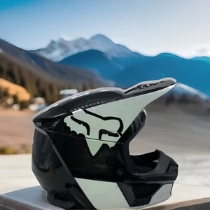 Casco Fox Racing V1 Core Lux negro/blanco 25875-018-YS YTHV1 REVN HLMT YS 47-48 - Imagen 1 de 10