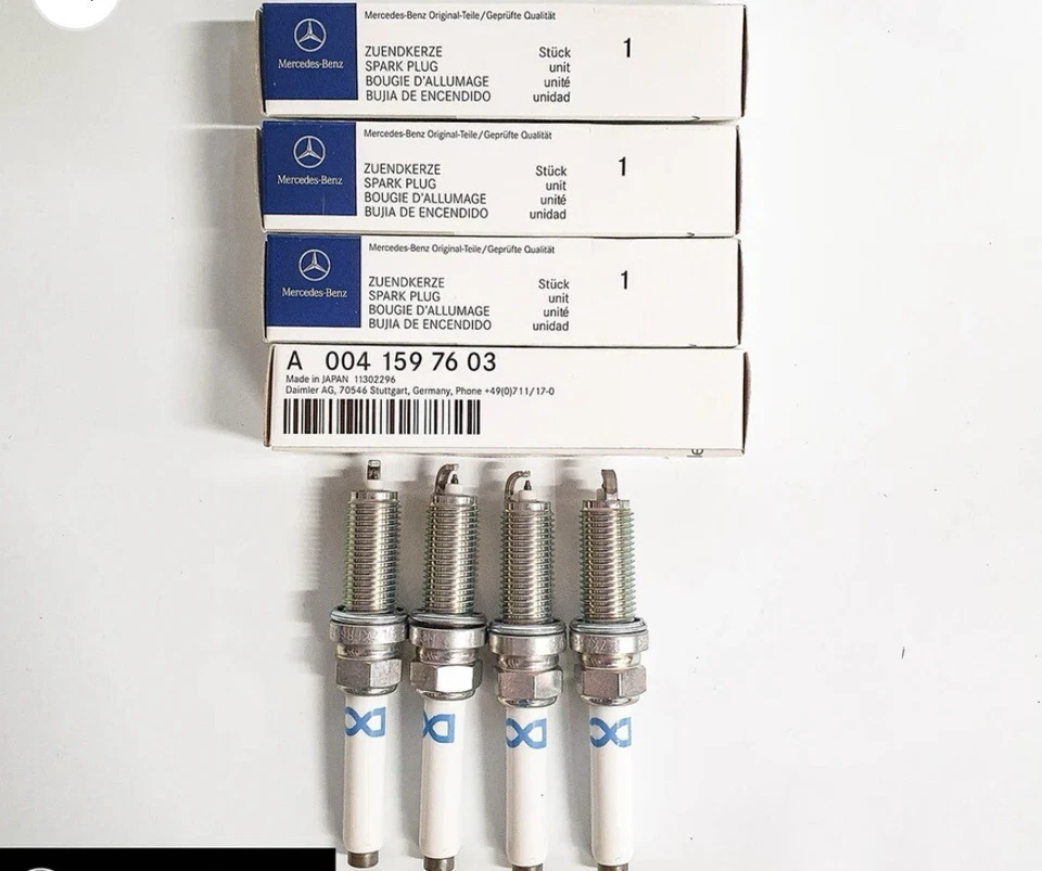 Genuine Mercedes Spark Plugs Set Of 4 a0041597603 (A/B/CLA/GLA/GLB) - Image 1 of 1