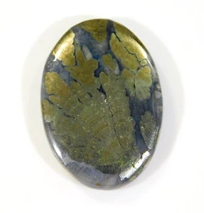 97.KT NATÜRLICHER MARKASIT PYRIT OVAL CABOCHON ANHÄNGER EDELSTEIN 42x29x6 MM BR=0279 - Bild 1 von 7
