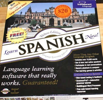Learn Spanish Now Transparent Language Bonus CD Software - Image 1 of 2