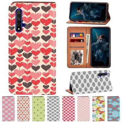 Custodia supporto telefono pelle PU stampa colorata per Huawei Y5/Y6S/Y6 Pro/Y9