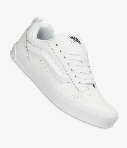 Scarpe da ginnastica Vans Knu Skool in pelle vero bianco UK 6 5 da donna skater sneaker