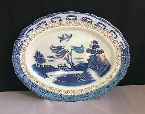 Vintage Booths Real Old Willow Oval Serving Platter A8025 31.5cm (12”) - Picture 1 of 7