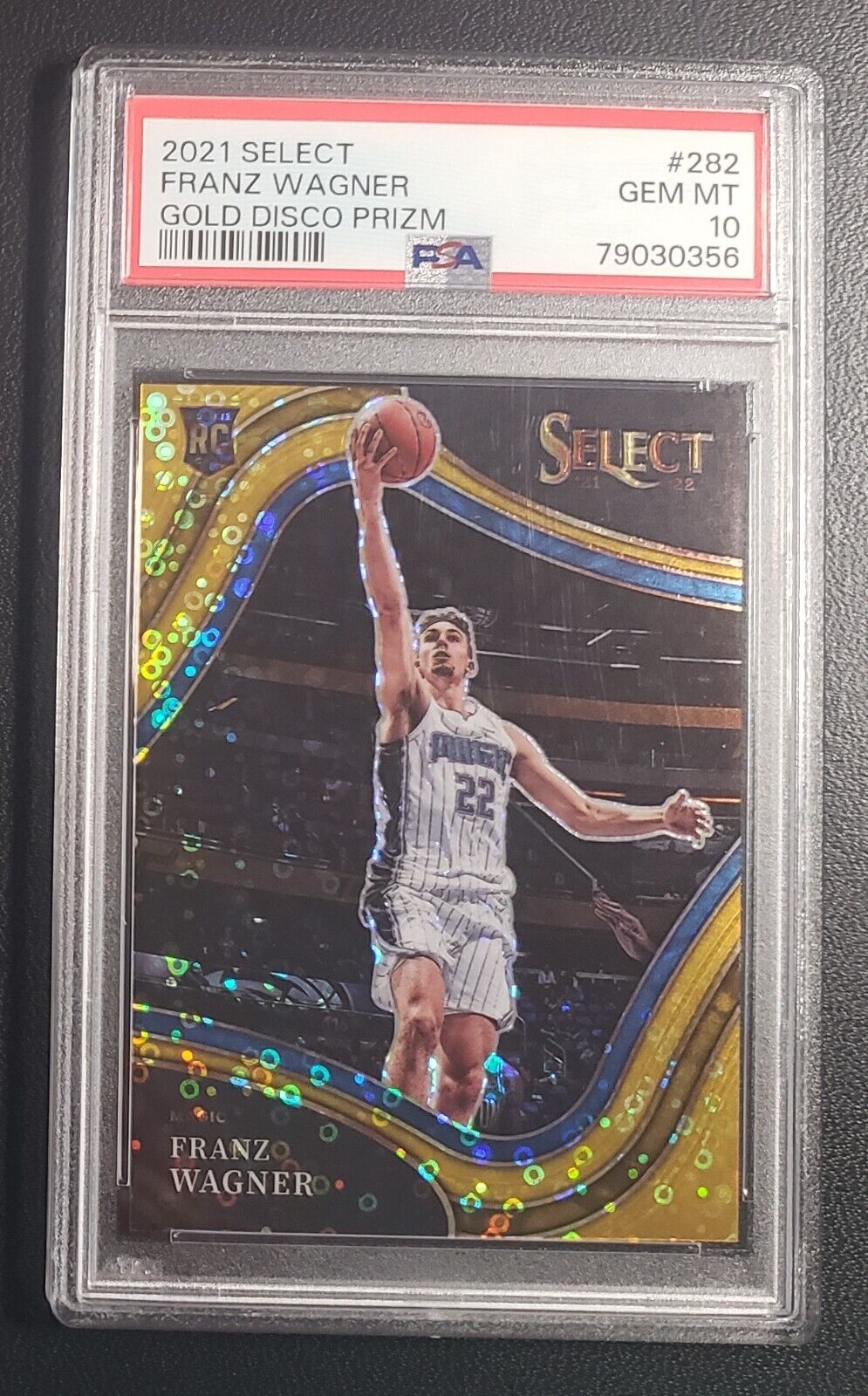 2021-22 Select * FRANZ WAGNER ROOKIE COURTSIDE GOLD DISCO PRIZM RC /10 * PSA 10