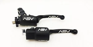 ASV Black F3 Unbreakable Folding Brake + Clutch Levers Pair Pack Kit Banshee 350 - Picture 1 of 7