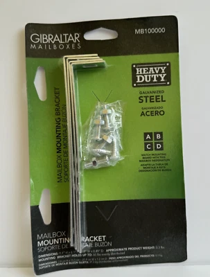 Gibraltar Steel MAILBOX Mounting Hardware For Wooden Posts Rural MB10 - Image 1 of 3
