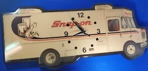 Vintage 1980s wooden SNAP-ON Tools SnapOn Truck Wall Clock 23” Working - Picture 1 of 8