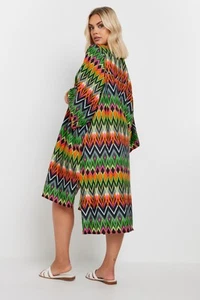 Yours Curve Women's Plus Size Zig Zag Print Beach Kimono - Picture 1 of 7