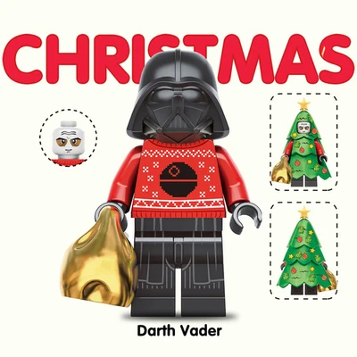 Custom Star Wars Santa Darth Vader 2inch Minifigure  gift for Christmas keychain - Image 1 of 2