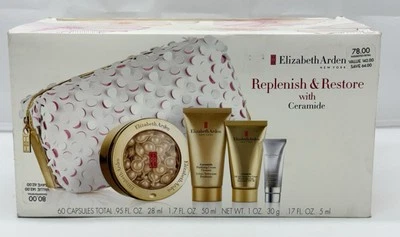 JUEGO DE 4 PIEZAS ELIZABETH ARDEN LUJOSO HIDRATANTE REPONER Y RESTAURAR CON CERAMIDA Foto 1 de 4