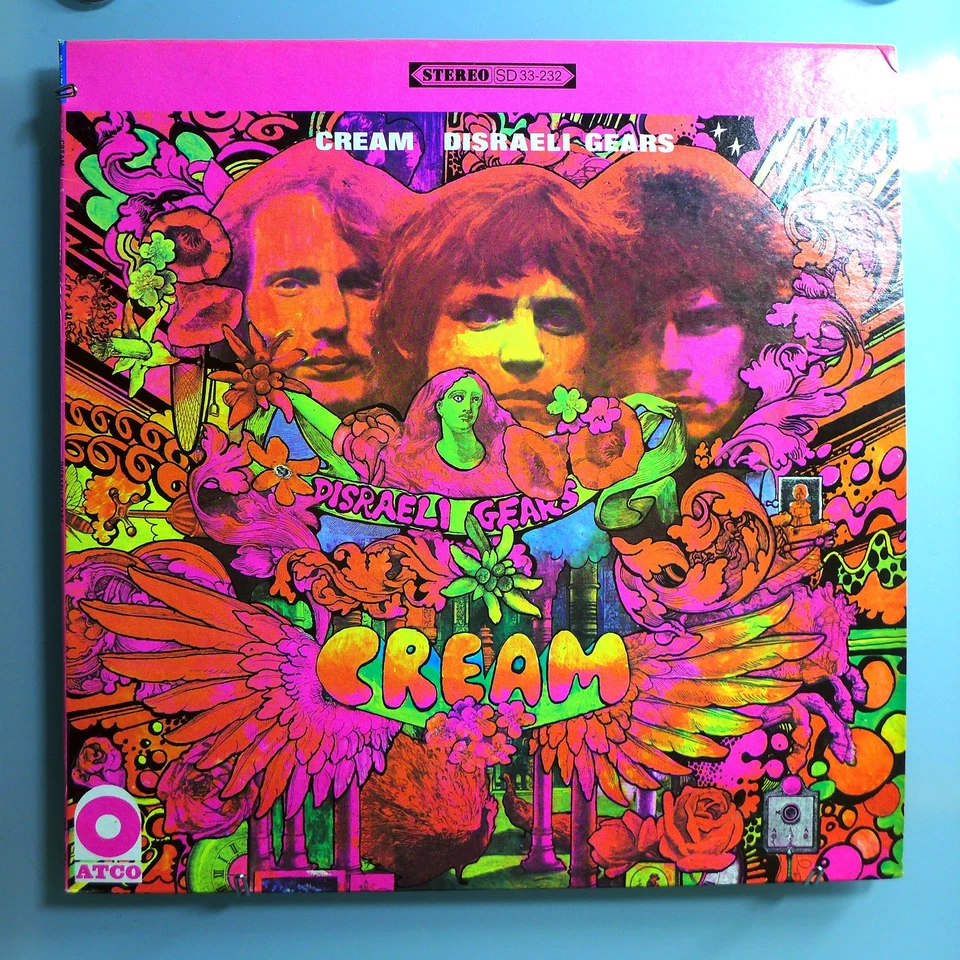 CREAM w/ERIC CLAPTON~DISRAELI GEARS~RARE ORIG'67 ATCO 2-TONE LABEL STEREO LP~N/M - Image 1 of 4