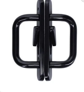 Schlegel Sliding Patio Door Handle 43mm Pz  135mm Screw Fixing 1 Pair Black - Picture 1 of 5