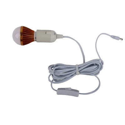 E27 Ball Bulb Spiral LED Solar White Light For Camping Tent 12V 5W With Tool - Image 1 of 4