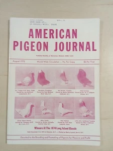 American Pigeon Journal August 1975 - Picture 1 of 2