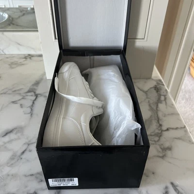 NIB Men's PU White Leather Sneakers Classic Skate Shoes #22208M-MK Size 12 M - Image 1 of 4