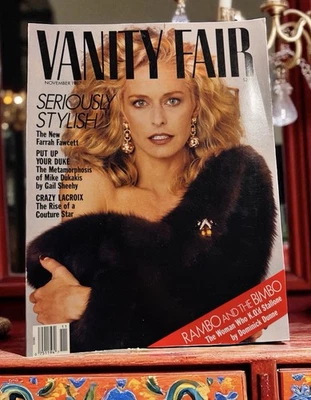 FARRAH FAWCETT * Vanity Fair Magazine * 1987 * Rambo & The Bimbo #VF-11 Foto 1 de 4