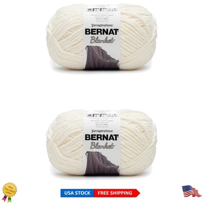 Vintage White Super Bulky Chenille Yarn - 2 Pack, 300g Each, Perfect for Cozy... - Image 1 of 4