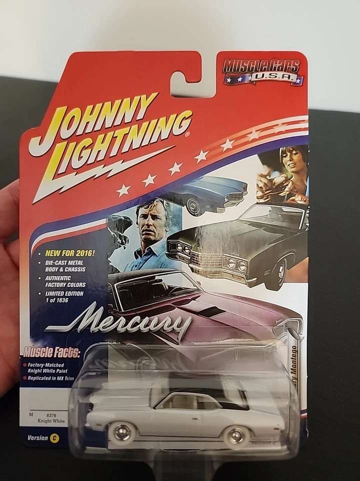 Johnny White⚡️Lightning Muscle Car 71 Montego acabado perla/neumáticos blancos/interior Foto 1 de 4