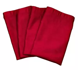 Wine Burgundy Maroon Dinner Napkins Set of 4 Dark Red Cotton Blend 20 x 17 Inch - Picture 1 of 6