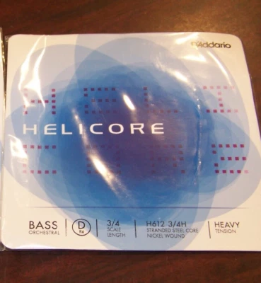D'Addario Helicore Orchestral Bass Single D String, 3/4 Scale, Heavy, H612 3/4H - Image 1 of 2