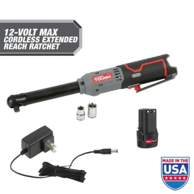 12V Cordless Ratchet Bundle Standard & Extended Reach .0375 in Drive Batteries - Image 1 of 4
