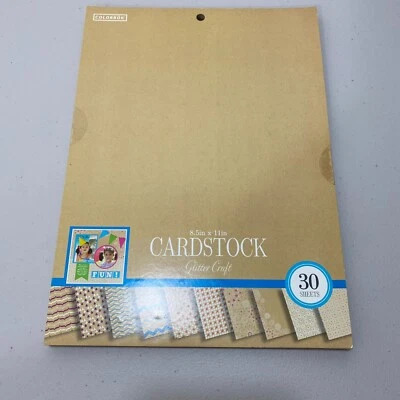 Colorbok Cardstock 30 Sheets 8.5in x 11in Crafts Scrapbook Fun Glitter - Image 1 of 3