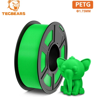 【Compra 10 Paga 6】TECBEARS PLA/PETG/SILK PLA+ Filamento de impresora 3D mate 1KG ABS ASA Foto 1 de 4