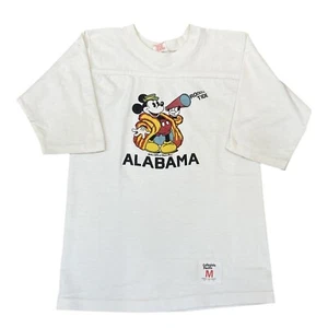 Vintage Mickey Mouse Alabama Roll Tide 70s Collegiate Pacific Youth Med T-shirt - Picture 1 of 2