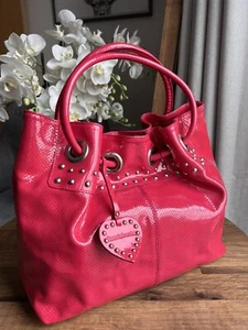 RUSSELL & BROMLEY Shoulder Bag Stud Detail Patent Leather Handbag - Picture 1 of 12