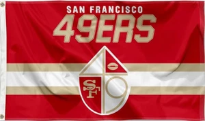 San Francisco 49ers Retro Vintage Throwback 3x5 Ft. Flag Mancave Banner Decor - Picture 1 of 1