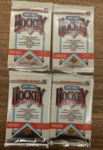 1991-92 Upper Deck Hockey Cards Sealed English Version 4 Packs High Series - Picture 1 of 2