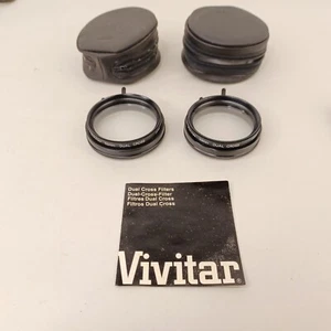 Vivitar 52mm And 49mm Dual Cross Lens with Case - Picture 1 of 3