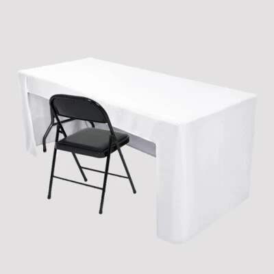 Fitted Tablecloth Cover with Open Back for Trade Show/Banquet/DJ Table"  ↔ - Image 1 of 4