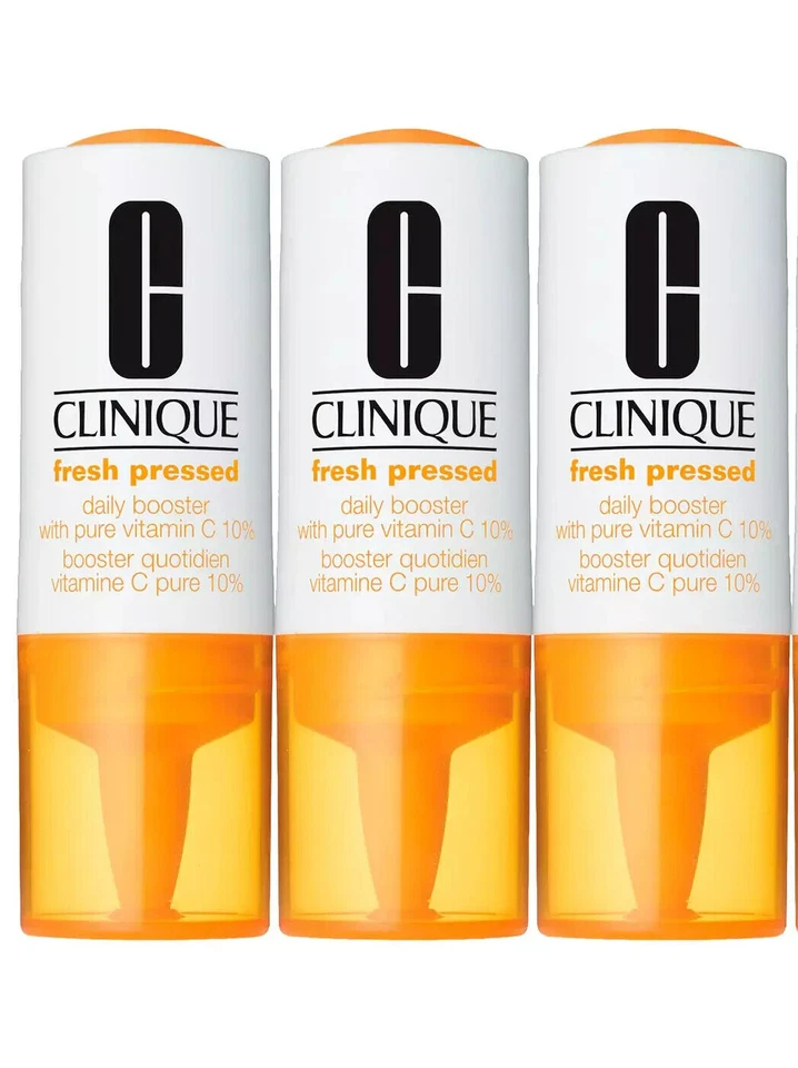3x Clinique Fresh Pressed Daily booster with pure Vitamin C 10% 0.29oz/8.5ml ea - Image 1 of 2